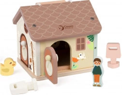Maison en bois avec inserts pour enfants