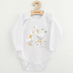 New Baby Geese Printed Baby Bodysuit, long sleeve, size 74 (6–9 months)