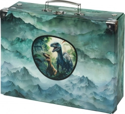 Opvouwbare schoolkoffer Dino met beslag