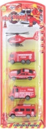 Set van plastic brandweerwagens – 5 stuks
