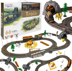 Woopie Electric Retro Train Set Farm XL, 66 Pieces
