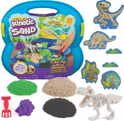 Kinetisch zand T‑Rex opgravingen met skelet en accessoires