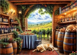 Dogs and Wine Puzzle 1000 Pieces EDUCA