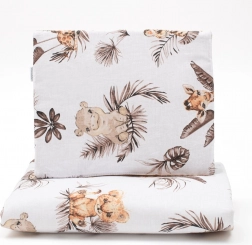 Ensemble réversible pour poussette en coton et velours NEW BABY Safari