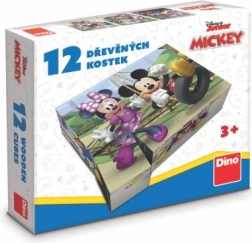 Wooden licensed cubes Mickey Mouse – 12 cubes