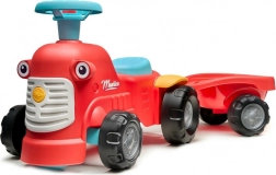 Loopauto tractor met aanhanger Munico rood