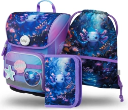 Schoolset Baagl Ergo Axolotl: schooltas, etui en zak