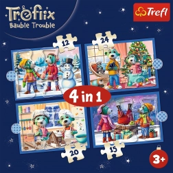 Progressieve puzzel Treflici kerst 4-in-1