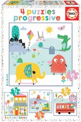 Kinderpuzzel EDUCA Lemon Ribbon 4-in-1 (12–25 stukjes)