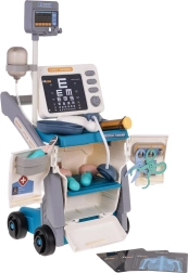 Medische trolley met ECG en accessoires – blauwe kinderset