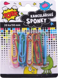 Kleurige paperclips 50 mm