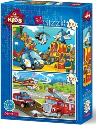 Police and Firefighters Puzzle 2×100 pieces