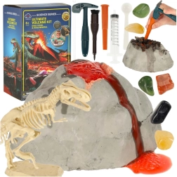 Educational set – volcano with dinosaur and lava experiment