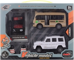 Set of Cars with Battery-Powered Gas Station