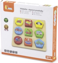 Wooden insert puzzle - transportation in a Czech box