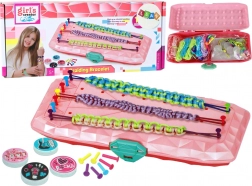 Set voor het maken van armbanden in een roze etui