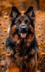 Norimpex diamond painting duitse herder in bloemen 30 × 40 cm