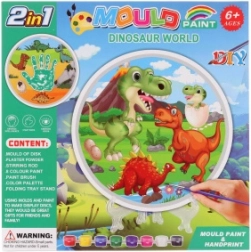 Gipsen dinosaurussen maken en schilderen – creatieve set