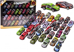 set of metal toy cars with freewheel drive, colorful collection of 32 pieces