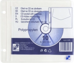 Transparante cd-hoes met euro-ophangstrip