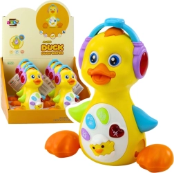 Interactive musical duck for children – moving and light-up, yellow