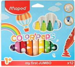 MAPED Color’Peps Early Age markers for kids 1+, 12 colors