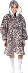 warme hoodie-deken met capuchon COZY NOXXIEZ met luipaardprint