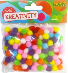 Kleurige pom pom ballen 10mm