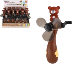Handle Fan with Bear Design Made of Plastic