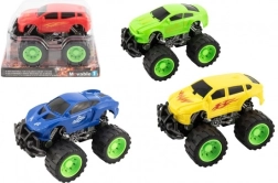 Terreinwagen met terugtrekmechanisme, grote wielen 13 cm, plastic