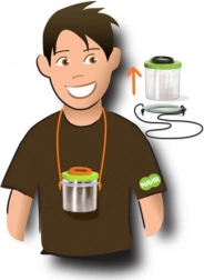 Beker met loep voor het observeren van insecten