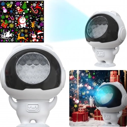 Astronautische LED-projectielamp met kerstmotieven