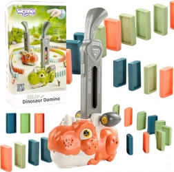 Woopie Dinosaurier-Lokomotive für Domino mit Beleuchtung – orange
