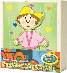 Kleed de jongen aan – houten puzzel