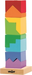 Tour colorée en bois à empiler