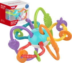 Children's sensory toy rattle and teether 2-in-1 Woopie