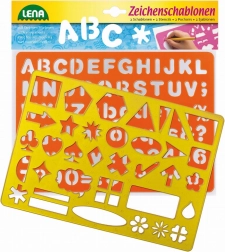 LENA tekenstencils met letters en symbolen