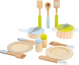 Wooden kitchen set for kids SMALL FOOT, 15 pcs
