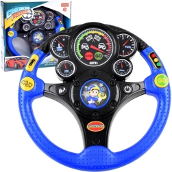 Interactive Steering Wheel for Kids with Sounds and Lights – Blue