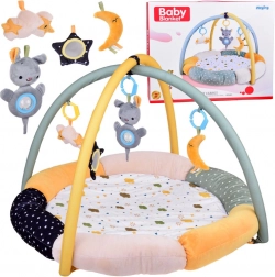 Zachte educatieve speelmat met boog in wolkenstijl