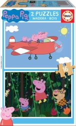 Houten puzzel PEPPA PIG 2×16 stukjes