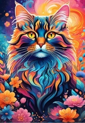 Colorful Cat Puzzle 1000 Pieces