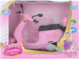 Plastic scooter voor poppen