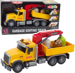 Kinder vuilniswagen voor afvalscheiding met licht en geluid