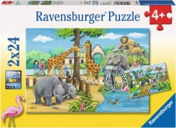 RAVENSBURGER Puzzle Welcome to the Zoo 2x24 pieces