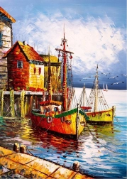 Puzzle ART PUZZLE Orange Harbor 500 pieces
