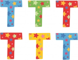 Bigjigs Toys sterretjesletter T – houten 7×7 cm