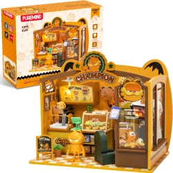 Puremind houten 3D model café GARFIELD met LED – DIY puzzel