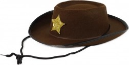 Kinder cowboyhoed met sheriffster