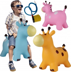 Bouncy Rubber Giraffe Hopper with Pump